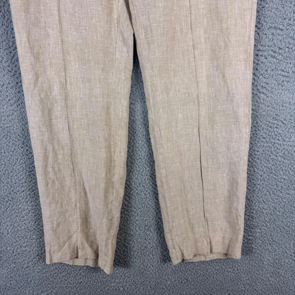 Jos A Bank 1905 Dress Pants Mens 36x31 Beige Linen Flat Front Straight Summer